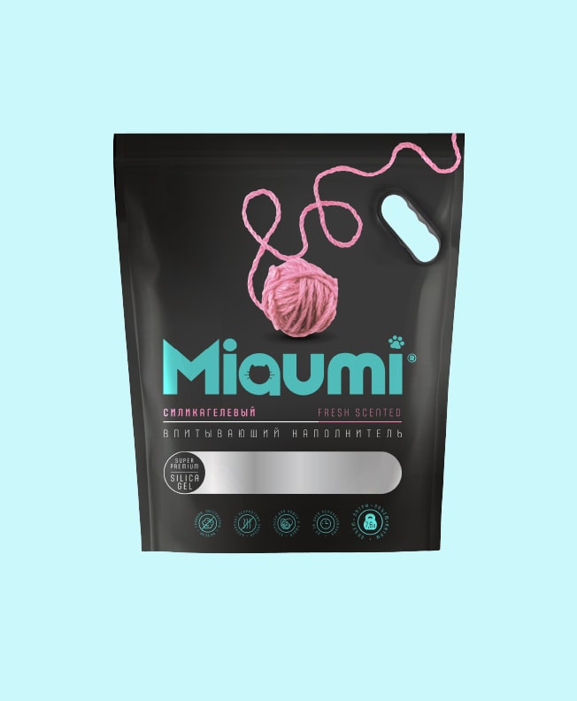 Miaumi® Silica Gel Fresh Scented - силикагелевый наполнитель для кошачьего туалета
